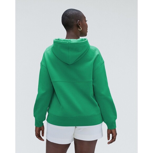 EVERLANE The Track Organic Cotton Hoodie Bright Jade Green Oversized NWT Sz S - Picture 4 of 8